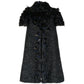 Black & Blue Feather-Embellished Tweed Coat - Rewind Vintage Affairs