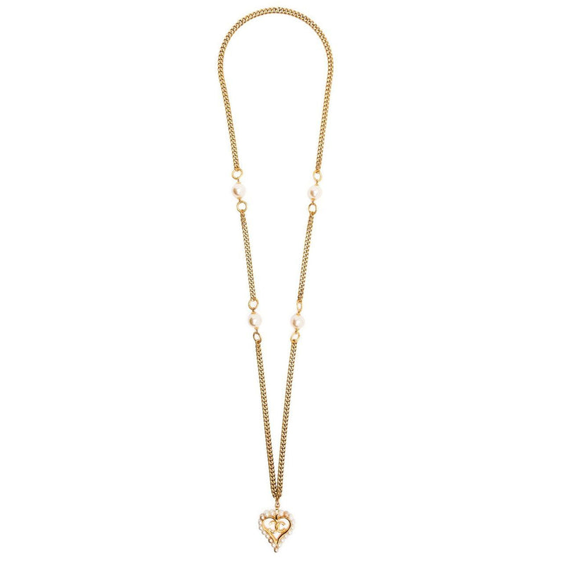 Curb Chain Heart Pendant Necklace - Rewind Vintage Affairs