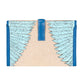 Ivory and Blue Jige Clutch Customised With Bird - rewindvintageofficial
