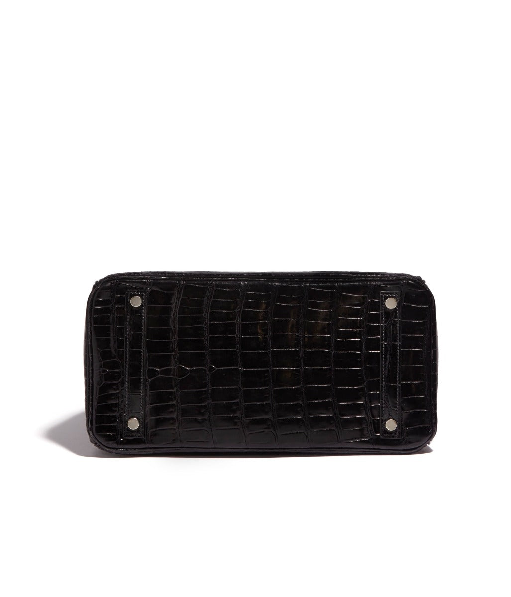 30cm Porosus Birkin Bag with PHW - Rewind Vintage Affairs