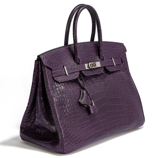 Purple Birkin Porosus 35 - Rewind Vintage Affairs