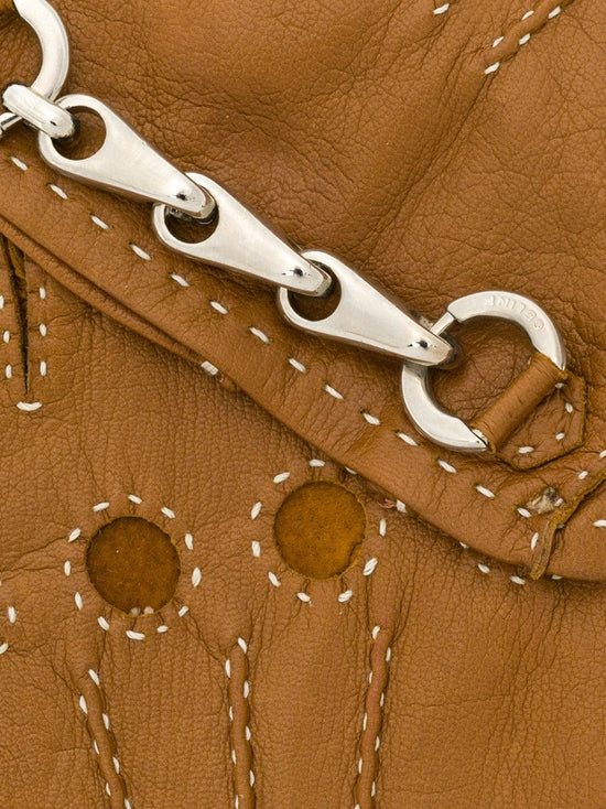 Tan Brown Leather Gloves - rewindvintageofficial