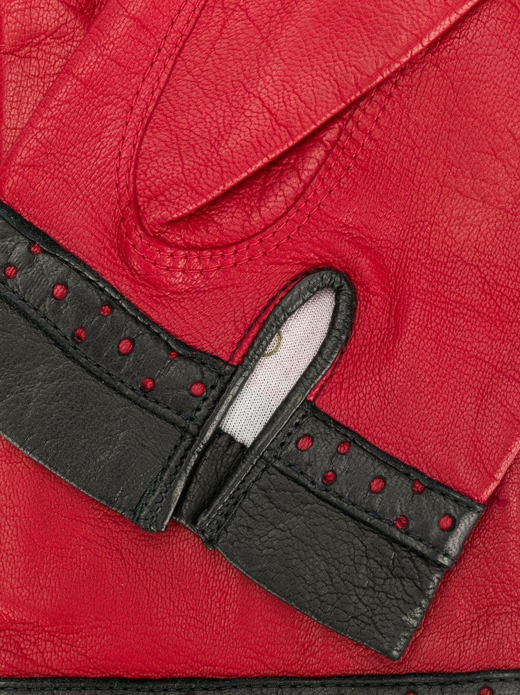 Red Leather Gloves - rewindvintageofficial
