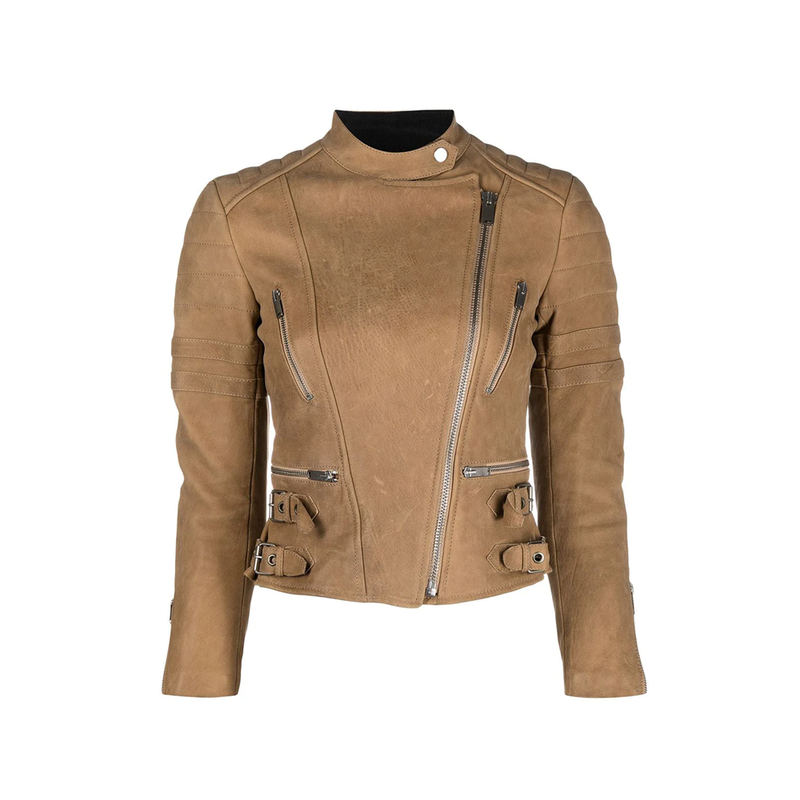 Camel Leather Jacket - Rewind Vintage Affairs