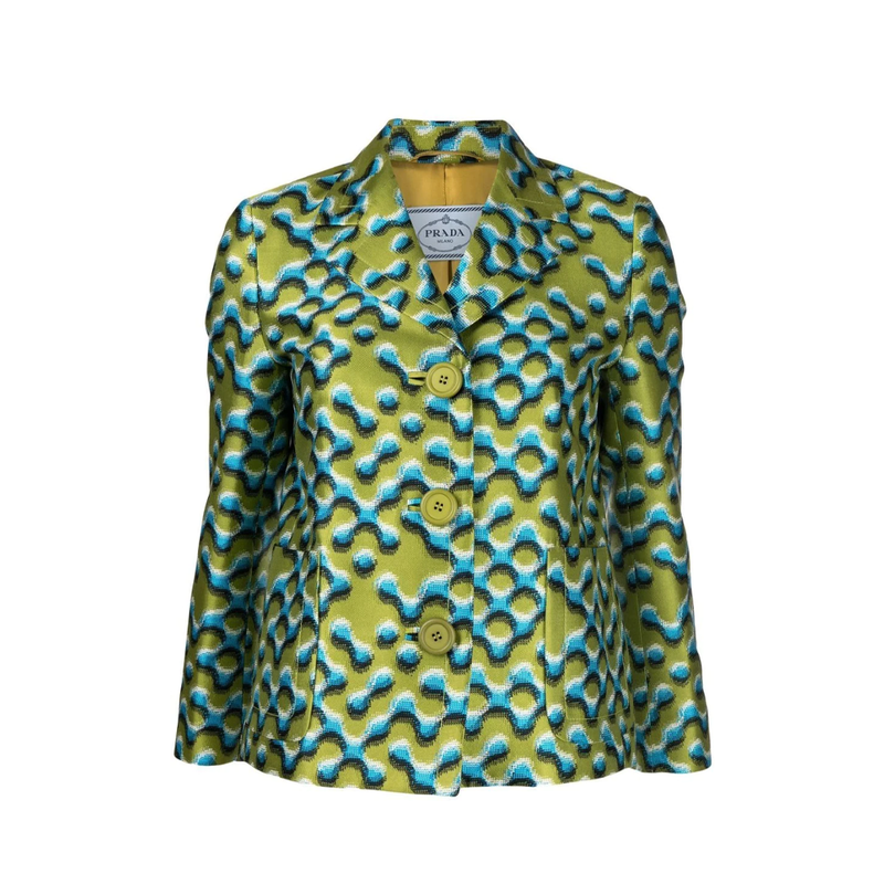 Fall 2015 Runway Abstract Pattern Blazer - Rewind Vintage Affairs