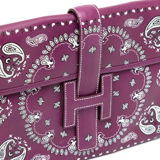 Hand-Painted Bandana Jige Clutch - Rewind Vintage Affairs