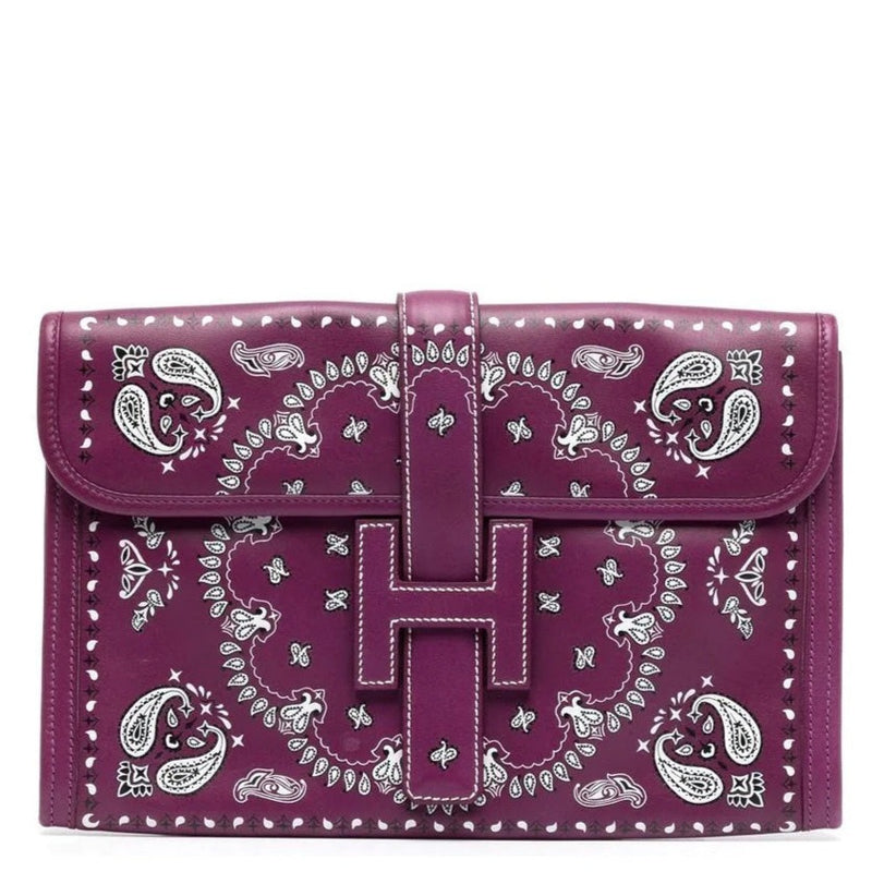 Hand-Painted Bandana Jige Clutch - Rewind Vintage Affairs