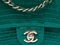 Chanel Shiny Emerald Green Exotic Medium Double Flap Bag