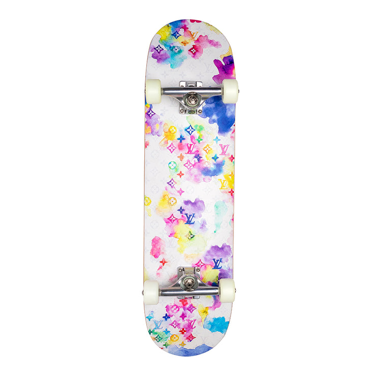 Watercolour Monogram Skateboard