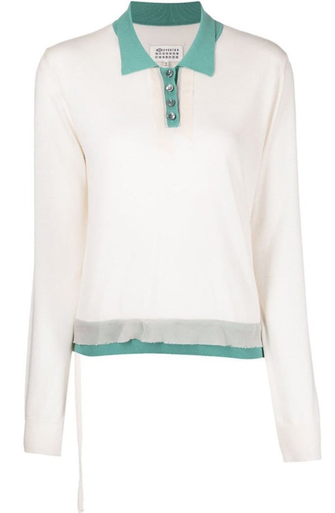 Cream Knitted Polo Sweater - Rewind Vintage Affairs