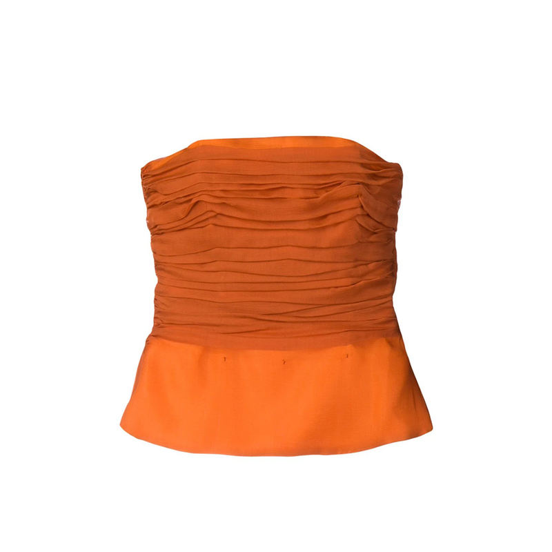 Orange Chiffon Top