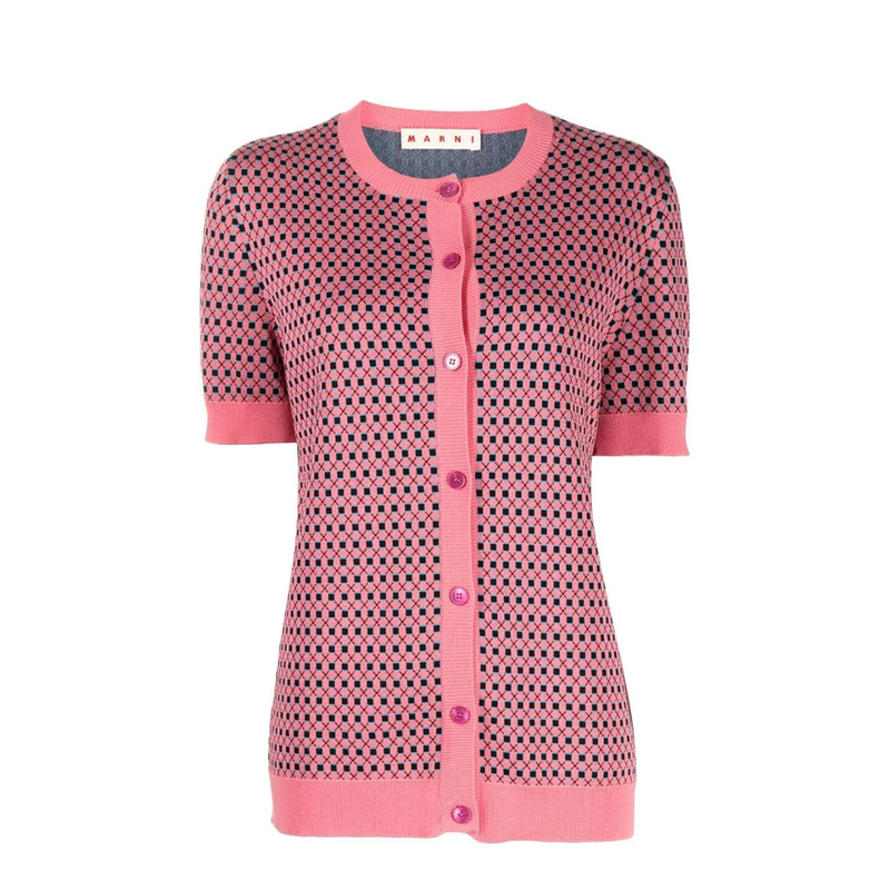 Pink Short Sleeved Cardigan