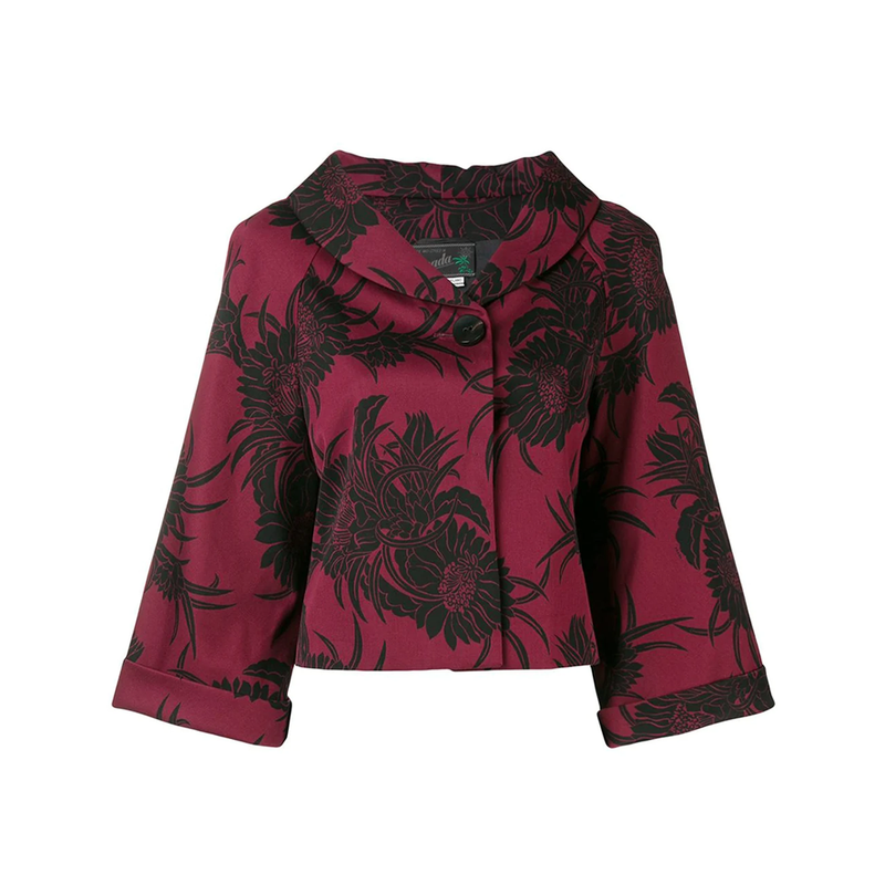 Floral Cropped Jacket - Rewind Vintage Affairs