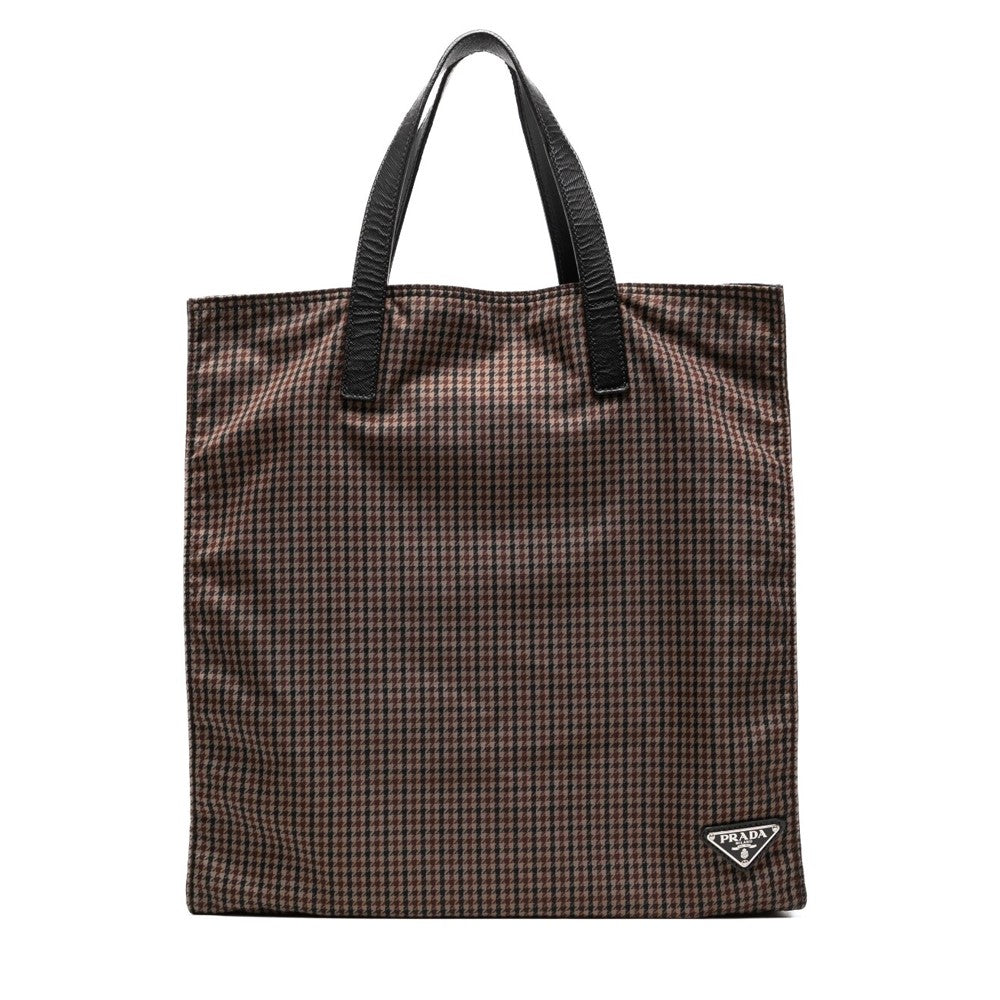 Tessuto Stampato Houndstooth Tote Bag Rewind Vintage Affairs