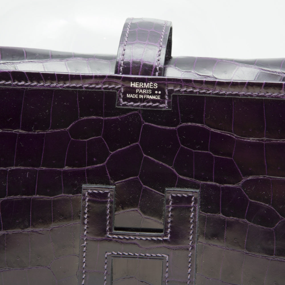 Hermès Prune Niloticus Crocodile Jige PM Clutch Bag SOLD - rewindvintageofficial