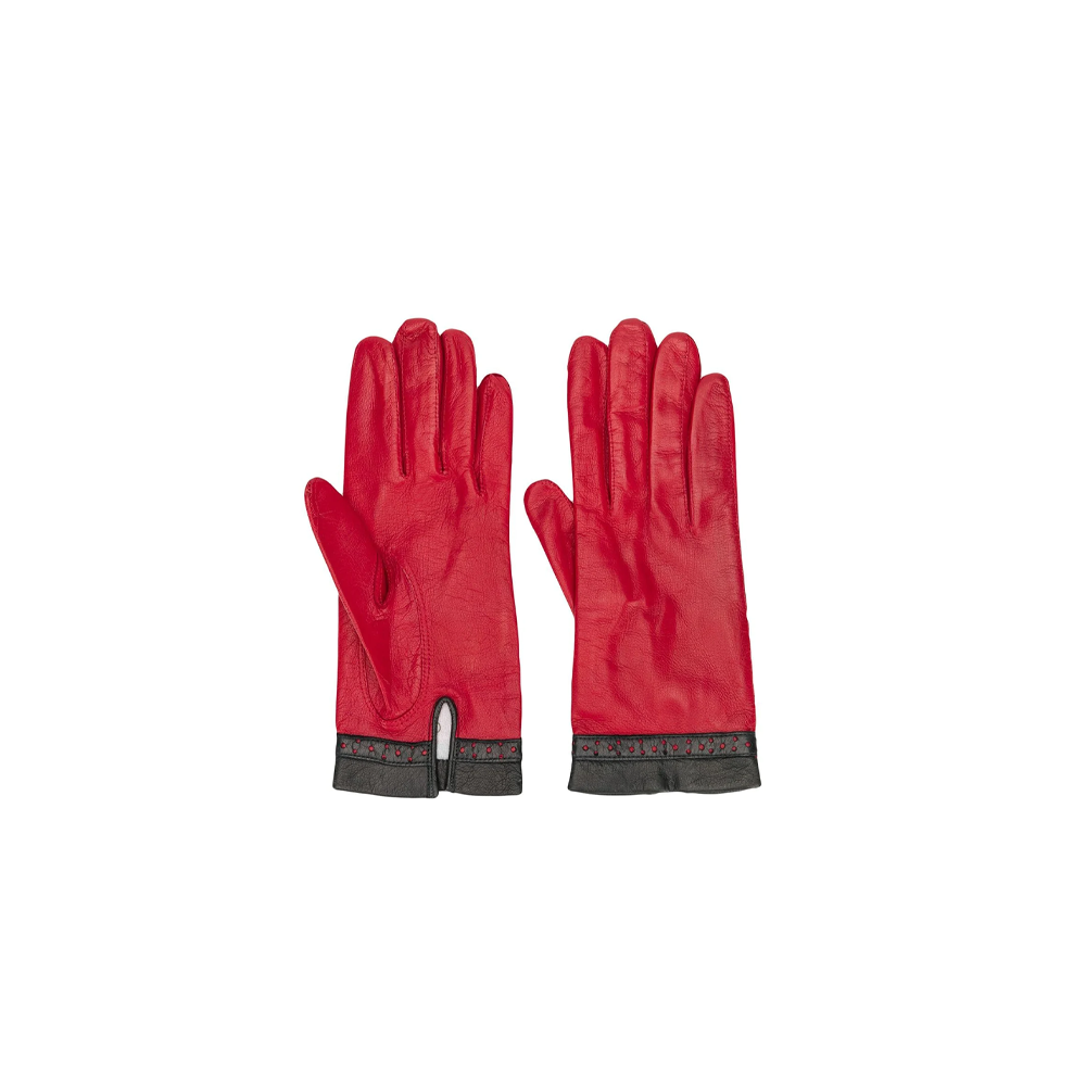 Red Leather Gloves - Rewind Vintage Affairs