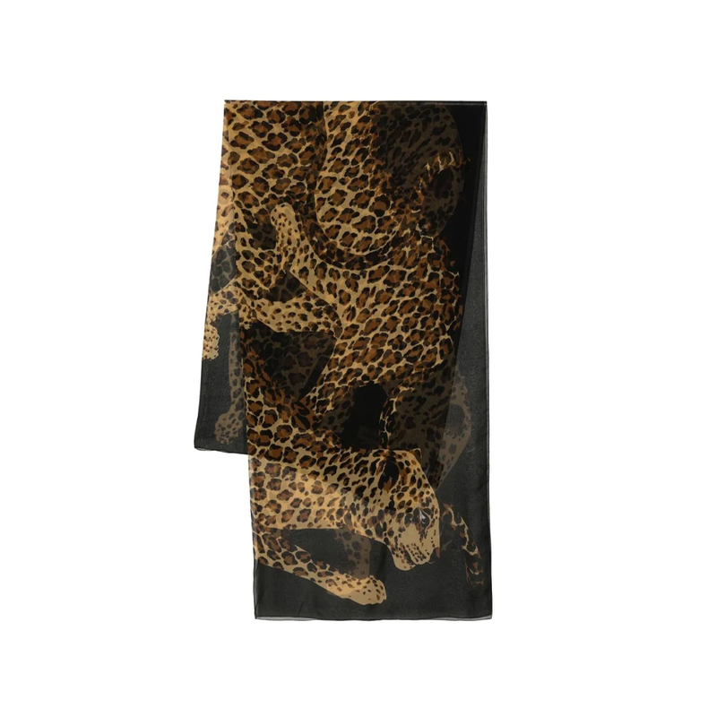 Leopard Print Silk Scarf - Rewind Vintage Affairs