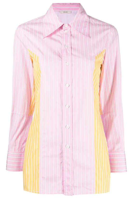 Striped Long Sleeve Button-Up Top - Rewind Vintage Affairs