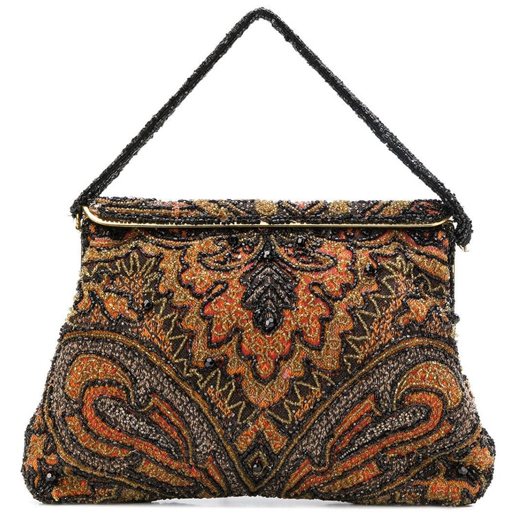 Vintage 1960s Paisley Beaded Bag - rewindvintageofficial