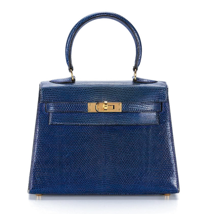 Vintage Hermès Kelly 20 Sapphire Blue