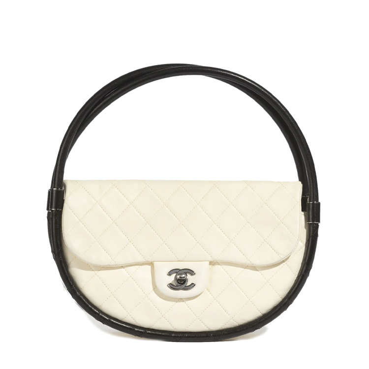 SS13 Hula Hoop Bag White - Rewind Vintage Affairs